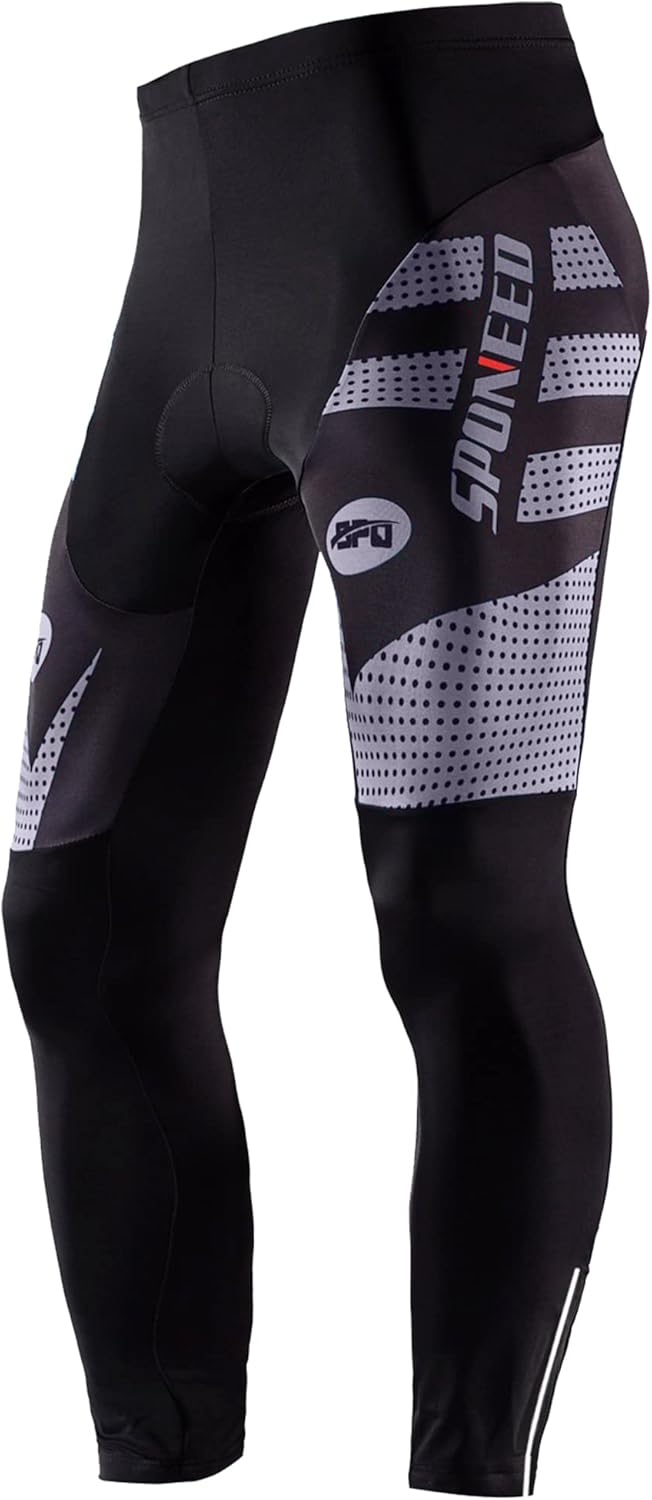 sponeed Men's Bicycle Pants 4D Padded Road Cycling Tights Leggings Outdoor Cyclist Riding Bike Wear