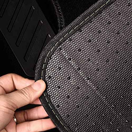CAR PASS Waterproof Universal Fit Car Floor Mats, Faux Leather Car Carpet Mats, Black Car Mats with Anti-Slip Nibbs Backing & Driver Heel Pad Fit for SUV,Vans,sedans, Trucks,Set of 4pcs(All Black)