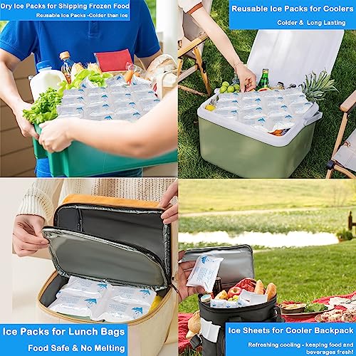 Reusable Cold Ice Sheets for Shipping Frozen Food - 5 Sheets, 60 Packs