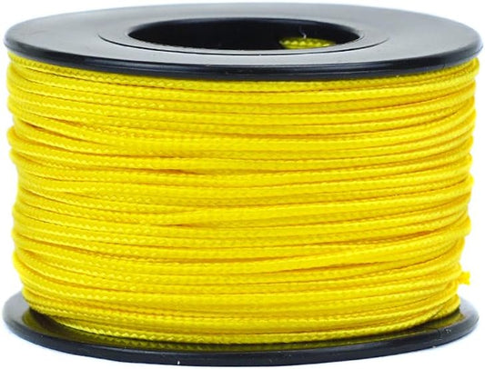 Micro Sport Cord 1.18mm X 125 Ft Small Spool Lightweight Braided Cord (Yellow)
