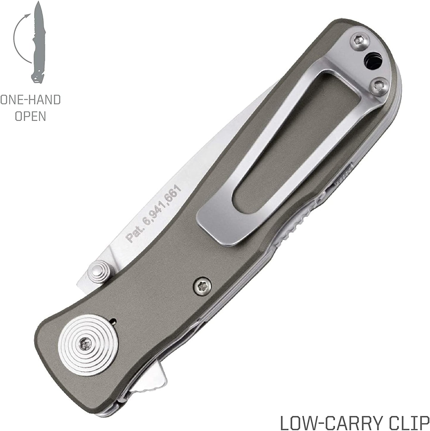SOG Twitch II Drop Point 2.65in Everyday Carry Portable Compact Well-Rounded Camping Pocket Folding Knife | AUS-8 Steel Blade
