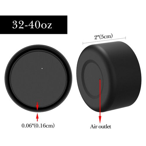 Linkidea Water Bottle Boot Compatible with Iron °Flask Wide Mouth 32oz/40oz, Narrow Mouth 32oz, Silicone Bottle Bottom Sleeve Cover Protector, Bottle Bumper (Black / 2 Pack)