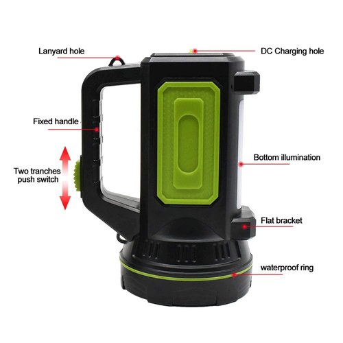 HAASHADA LED Searchlights Handheld Lantern, 13000LM 2 Modes USB Rechargeable LED Flashlights, High Power Outdoors Camping Hunting Lamp, Portable Spotlight Work Light for Indoor Outdoor Emergency