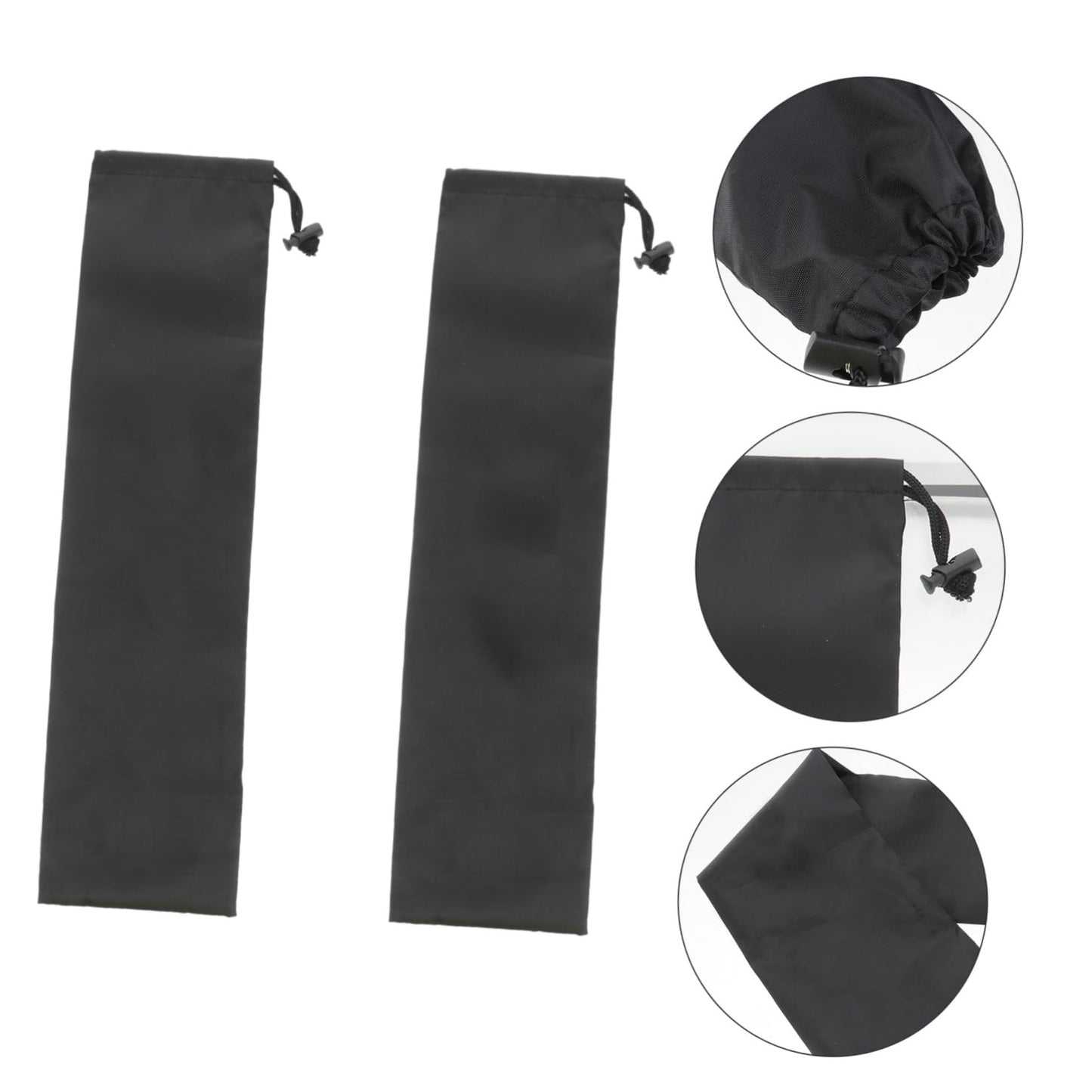 4Pcs Tent Pole Bag Walking Stick Bag Hiking Poles Bag Pole Carry Case Tarp Pole Bag Fishing Rod Bag Alpenstock Buckle Storage Bag