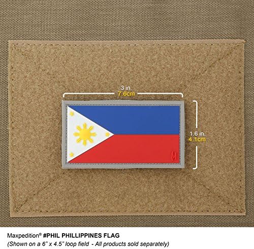 Philippines Flag Patch - Durable MAXPEDITION Tactical Emblem for Gear & Apparel