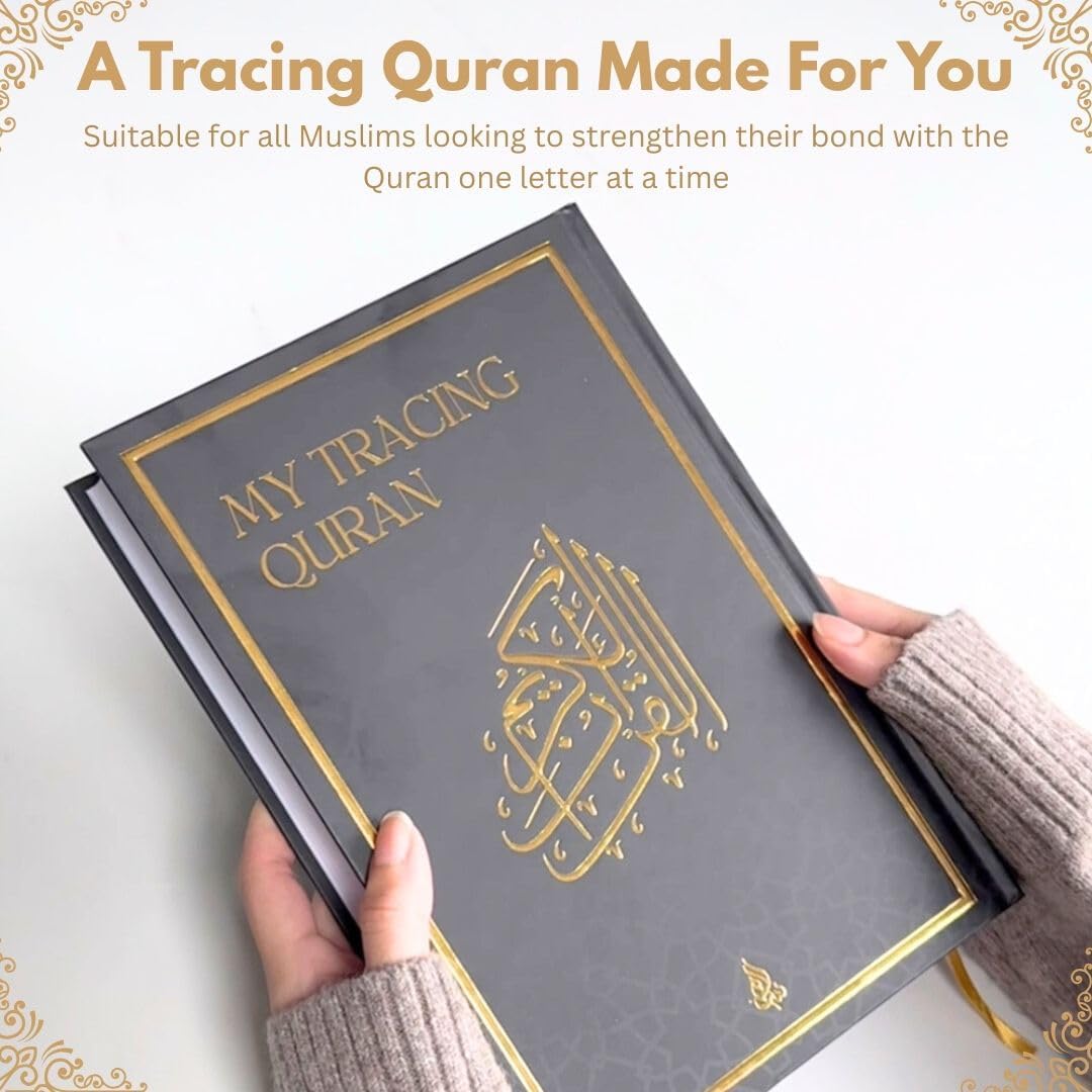 Tracing Quran Mushaf with Full Juz 1 to 30 | Ideal Book for Writing and Learning Quran Text | Perfect Ramadan, Eid, Umrah Gift for Muslim Women Men Child