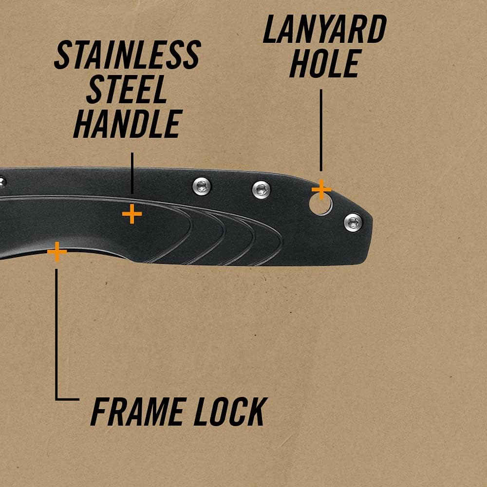 Gerber Gear STL 2.0 Knife, Black (2.6 blade length and 5.3 overall length)
