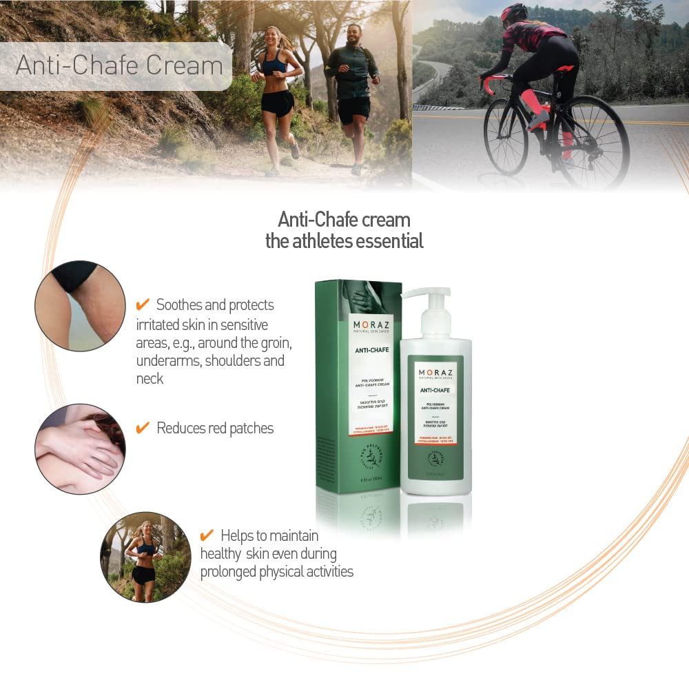 Moraz New Polygonum Anti Chafe Cream, 8.5 FL.OZ. Suitable for Men and Women, Great for Soldiers and Athletes