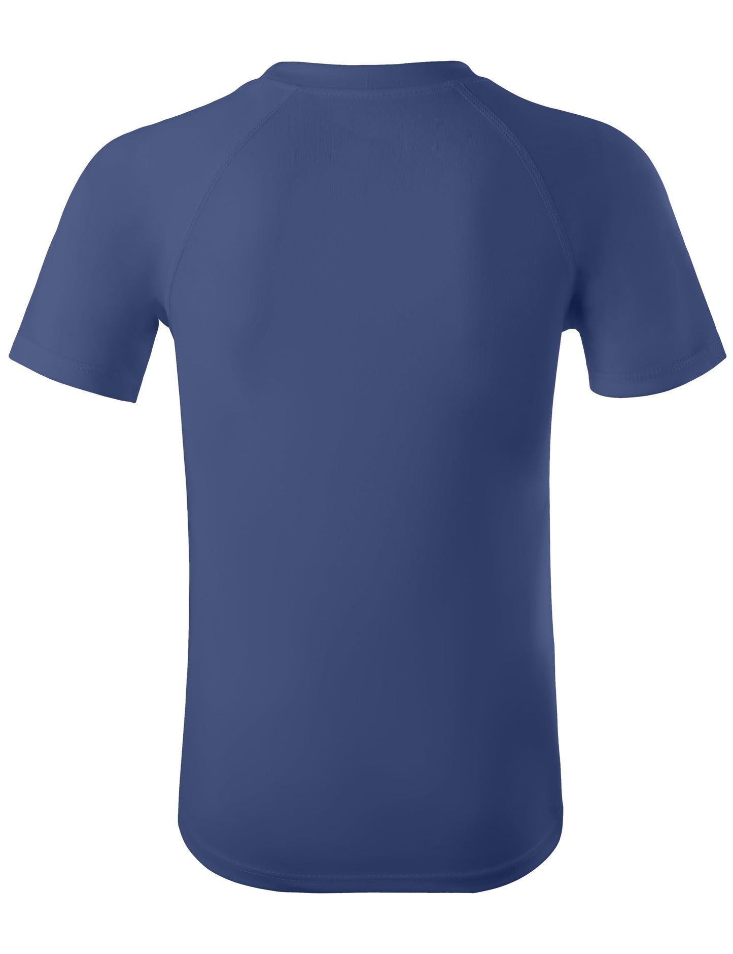 DRONIRING Boys Rash Guard Swim Shirt, UPF 50+ Sun Protection Short Sleeve Rashguard, Kids Quick Dry Beach Surfing Water Shirt Ocean Blue