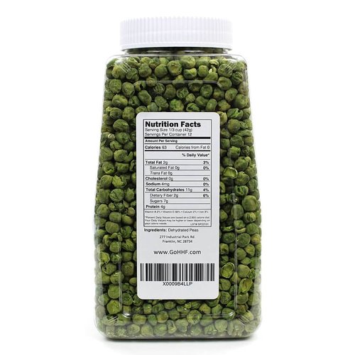 Harmony House Foods Dried Peas, whole (16 oz, Quart Size Jar) for Cooking, Camping, Emergency Supply, and More