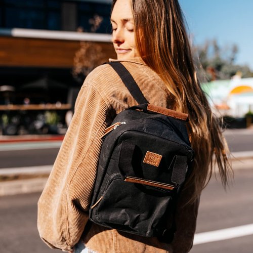 Out of the Woods Backpack Mini, Reusable and Eco-Friendly, Black