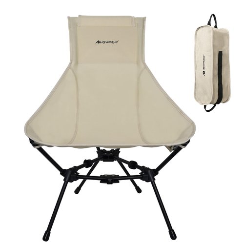 Car Camping Tarp Tailgate & Backpacking Chairs, AYAMAYA 14 x 16 FT Extra Large Car Tent Tarp, Ultralight Folding High Back Camping Chair with Upgrade All Aluminum Widen Frame Structure