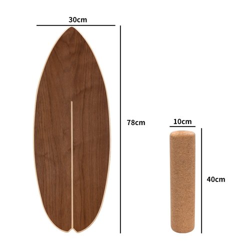Balance Board Indoor Surfboard Surf Style Home Fitness with Wheel for Exercise, Athletic Training and Board Sports - Fun Workout Equipment For Balance, Stability and Improving Core Strength…