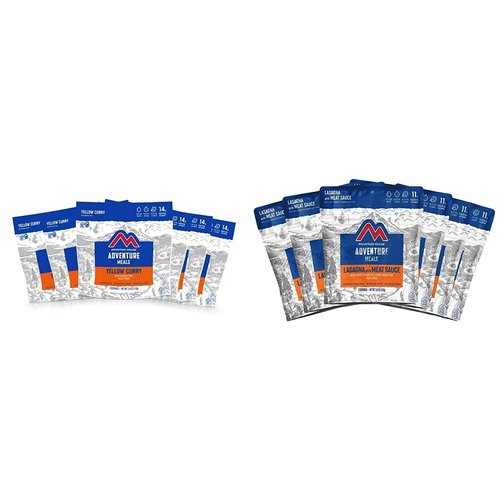 Mountain House Yellow Curry with Chicken & Rice | Freeze Dried Backpacking & Camping Food |6-Pack + Mountain House Lasagna with Meat Sauce | Freeze Dried Backpacking & Camping Food |6-Pack