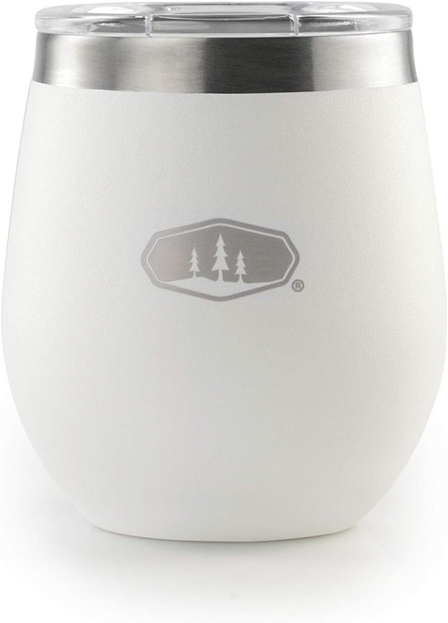 GSI Outdoors Glacier Stainless Lightweight Insulated Glass Cup for Camping, Office, BBQ - 8 oz - Espresso