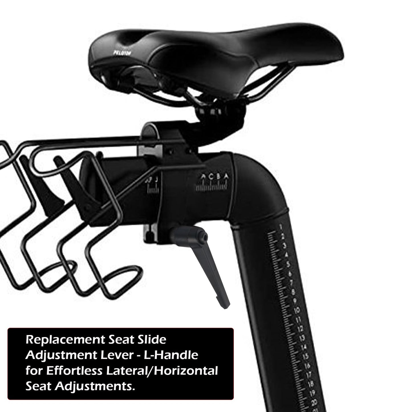 Exercise Bike Horizontal Seat bar Adjustment Lever Replacement parts for peloton Spin Bike Adjuster Handle, Alloy Adjustable Handle Accessories (black 2)