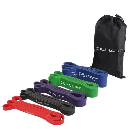 Durafit Resistance Bands - High Durability Heavy Duty Resistance Bands for Pull up Assistance, Exercise, Weightlifting, Stretching, Working Out, and Strength Training with Included Carry Bag
