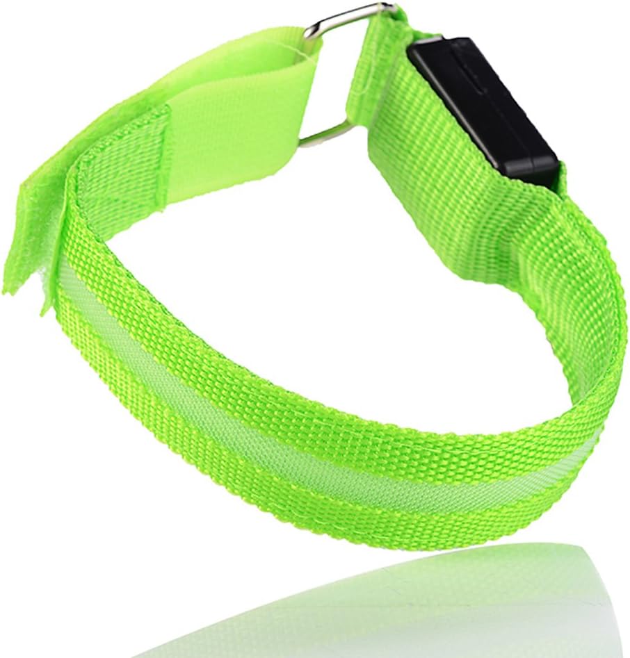 Fashion&cool LED Slap Band, USB Rechargeable Light Up Sport Armband, Glow in The Dark Adjustable Bracelets for Men&Women, Night Safety Lights for Running, Jogging Cycling, Hiking