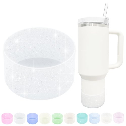 WORBSS Silicone Boot Accessories for Stanley Cup H2.0 20 30 40oz Tumbler & Hydro Flask 18-24oz for Wide Mouth Water Bottles Protector Bottom Sleeve Cover Bumper As the Best Gfits for Your Trip