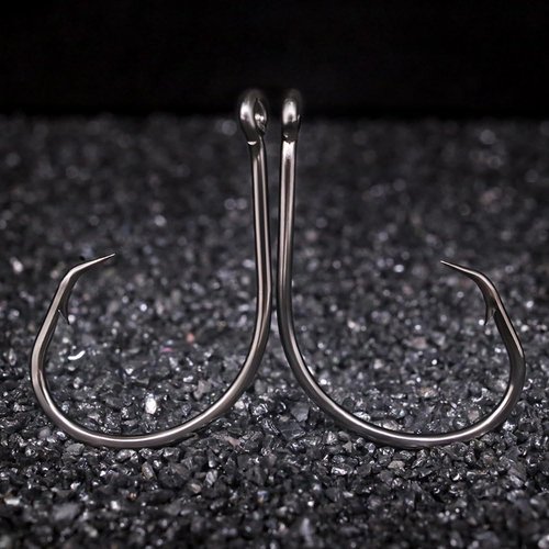 XFISHMAN-Inline-Circle-Hooks-Saltwater-Freshwater-for-Catfish-Tuna-Bass-Octopus-Hooks-Big-Hook-Fishing 50 Pack (Black, 2/0 50-Pack)