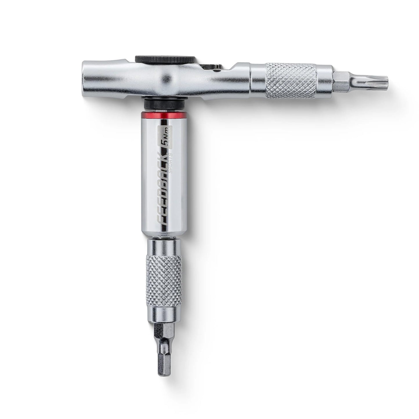 Feedback Sports | Reflex 5Nm Fixed Torque Ratchet Kit | Compact Mini Ratchet Set with 10 S2 Steel Bits for Precise Bicycle Maintenance | 5Nm Torque Limiting Bit