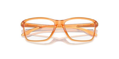 Oakley OY8010 Cartwheel Rectangular Sunglasses, Polished Transparent Ginger/Demo Lens, 49 mm