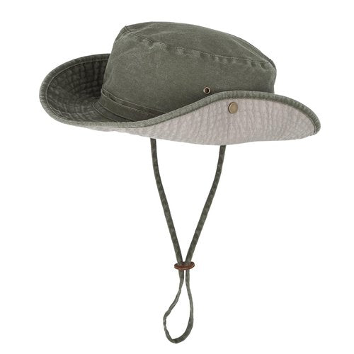 Oversize Large Head Boonie Hat for Men Women,Wide Brim Safari Hat,Bucket Sun Hat Outdoor Fishing Hiking Olive