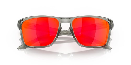 Oakley Men's Oo9448 Sylas Rectangular Sunglasses, Grey Ink/Prizm Ruby, 57 mm