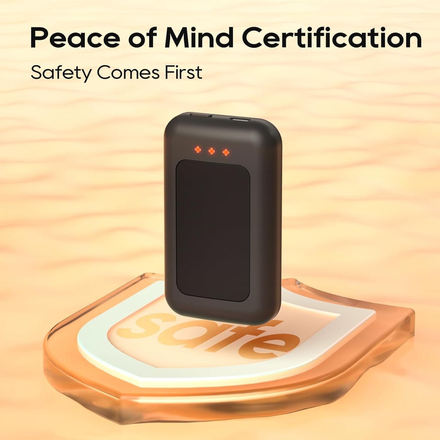 Jerritte Electric Hand Warmers Rechargeable 4 Pack, Rechargeable Hand Warmer, 16 Hrs Portable Hand Warmer for Outdoor Camping Hunting Golf Accessories, Gifts for Women Men Black