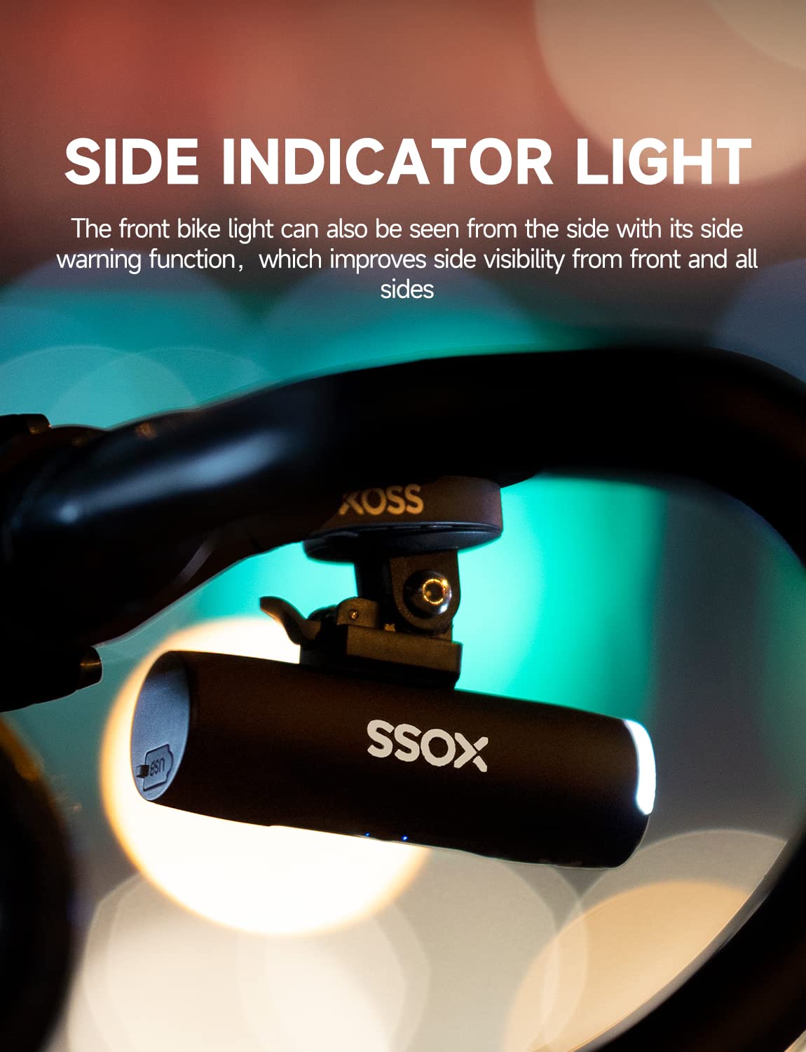 XOSS XL-800 Bike Headlight, 800 Lumens USB-C Rechargeable Bicycle Lights for Night Riding, Waterproof LED Road Bike Light with 5 Modes, Front Light Easy to Install