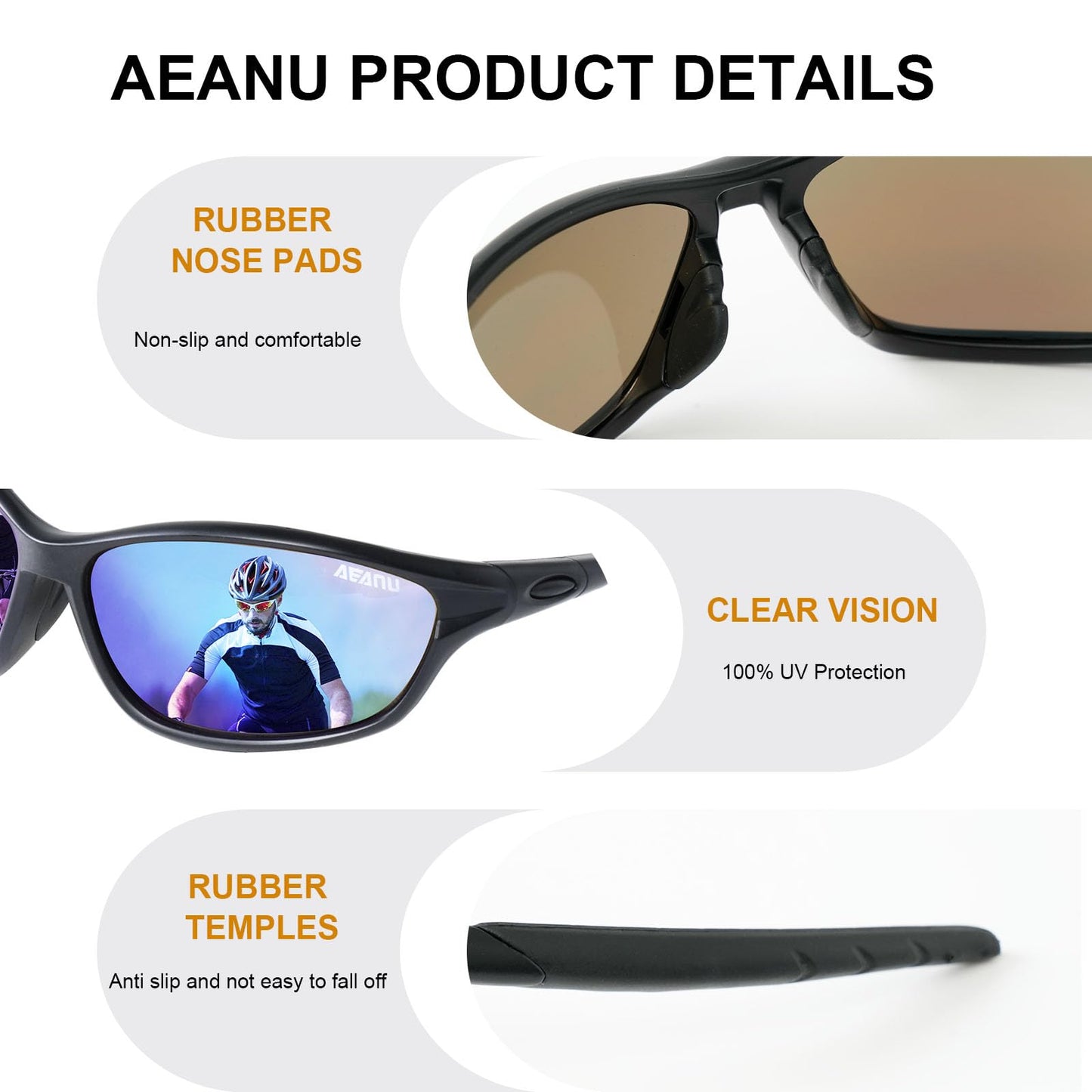 AEANU Day & Night Sunglasses 2-Pack for Women & Teens – Lightweight UV400 Mirrored and Yellow Lens Glasses for Outdoor, Driving, and Everyday Use