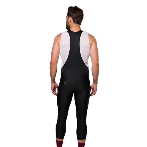 PEARL IZUMI Men's 18.75" Attack 3/4 Bib Tights, Reflective Elements with Elite Levitate Chamois & Premium Fabric, Black, Small