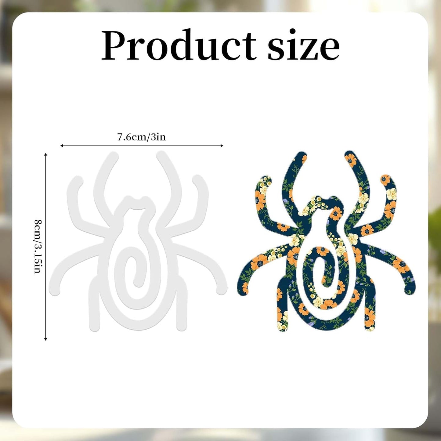 5pcs Giant Sublimation Blanks Acrylic Paper Clips, 3.15x3in Jumbo Funny Spider Shape Heat Transfer Paperclips DIY Prank Gifts Sublimation Bookmark Fasteners for Office School Home Teacher Use