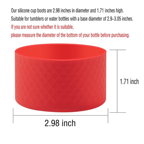 LOXICEN Silicone Boot for Stanley, Cup Boots Compatible with Stanley 40oz 30oz 20oz Tumbler, Cup Accessories Boot Red