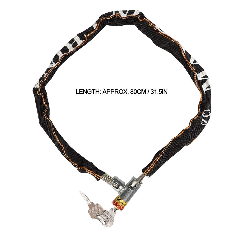 Anti Theft Motorcycle Mobility Scooter Chain Lock, BikeWheelchair Lock Copper Core Non Woven Cloth Cover 80cm Length