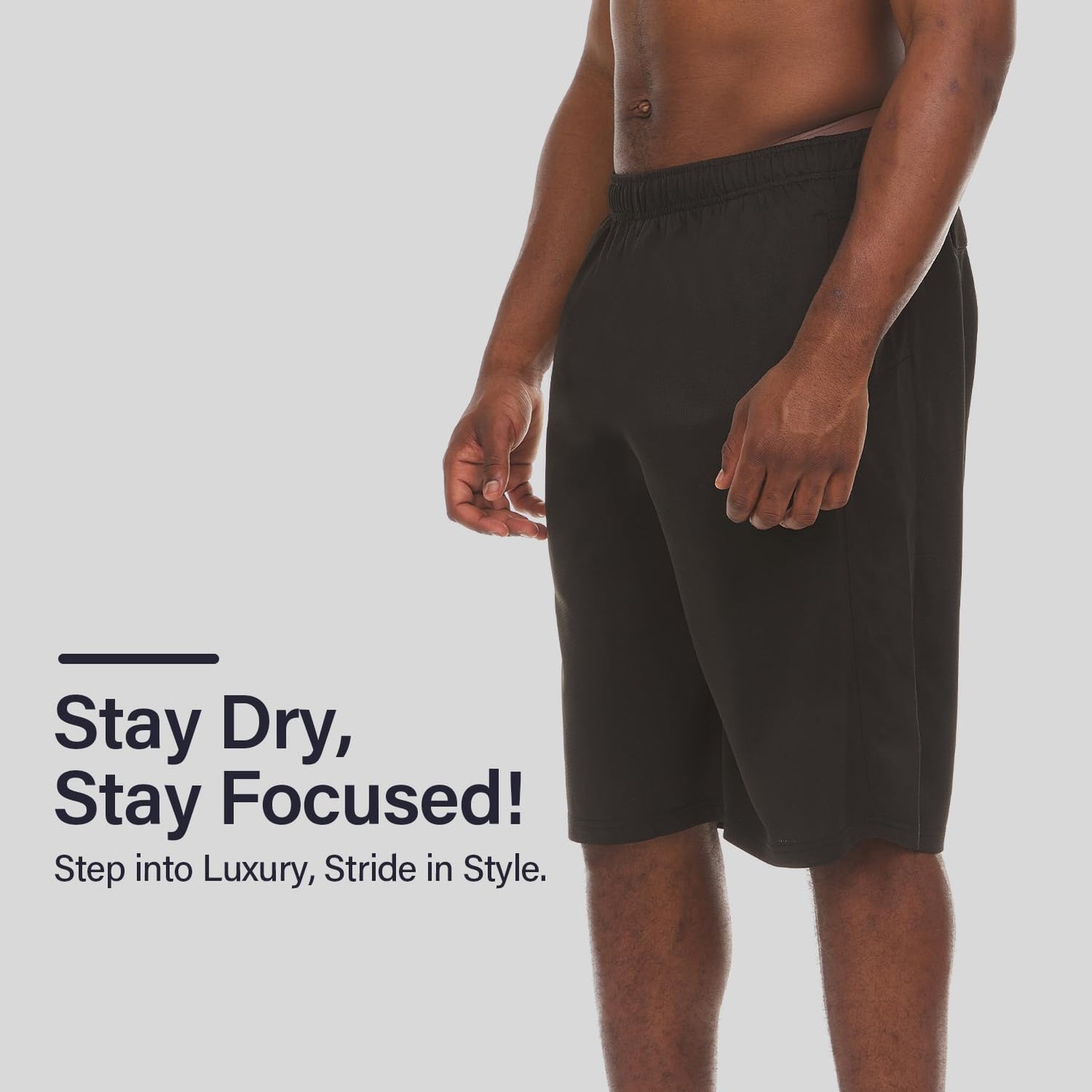 Essential Elements Men’s Athletic Shorts 4 Pack – Quick-Dry Moisture Wicking Basketball, Gym & Workout Shorts with Pockets