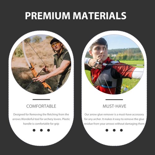 Toddmomy Arrow Fletching Remover Tool for Archery - Ergonomic Plastic Scraper for Easy Fletching Removal and Arrow Maintenance