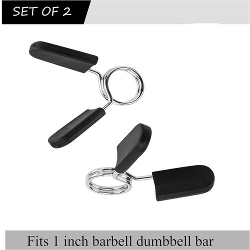 EastyGold Barbell Clamps Dumbbell Spring Clip Circlip Collars 1 Inch Weight Bars Clips Fitness Weightlifting Lock Buckle for Standard Bar 25mm 2 Pack