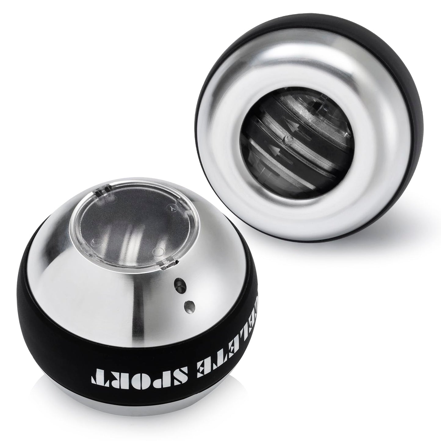 ACELETE Gyro Ball Wrist Exerciser Auto-Start Wrist Trainer Ball Forearm Strengthener for Stronger Wrist Bones and Muscle (Metal with Light)