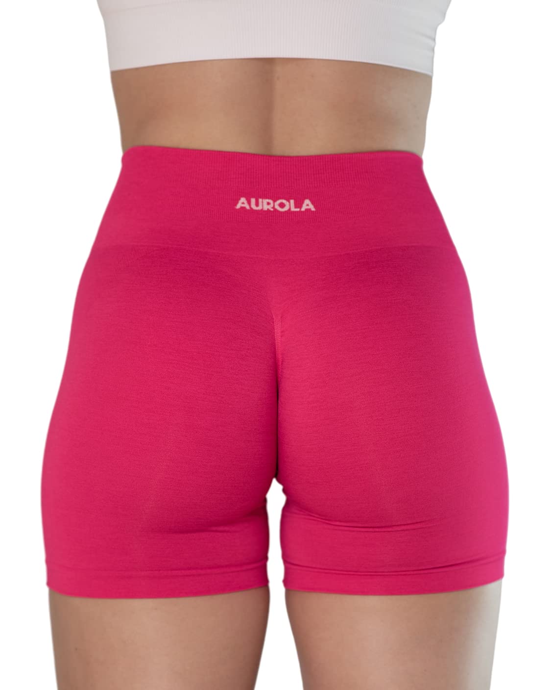 AUROLA Intensify V2.0 Women's Workout Shorts Athletic Running Shorts, Seamless High Waist Sport Gym Yoga Shorts 3.6 Pink