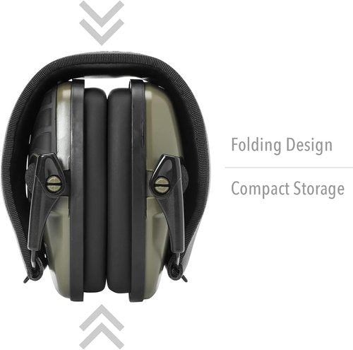 Howard Leight R-01526-PK2 by Honeywell Impact Sport Sound Amplification Electronic Shooting Earmuff, Green 2-Pack