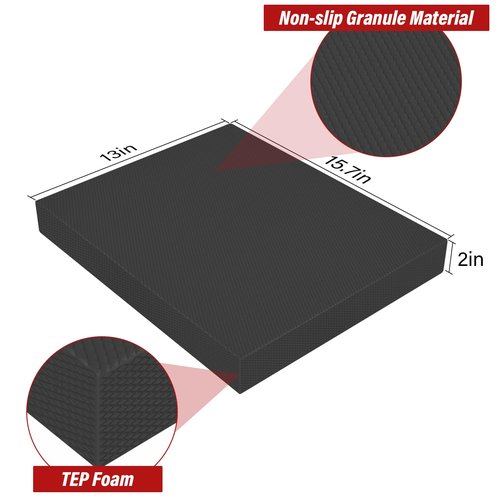 Balance Pad- Exercise Foam Balance Pad for Physical Therapy, SETFLAGS Large Yoga Foam Pad for Rehabilitation Stability Workout Knee and Ankle Exercise Strength Training (15.7" x 13" x 2")