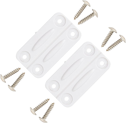 NeverBreak Parts - 2 Pack White Igloo Cooler Hinges Replacement with Screws | High Strength Igloo Cooler Replacement Parts | Igloo Parts kit for ice chests