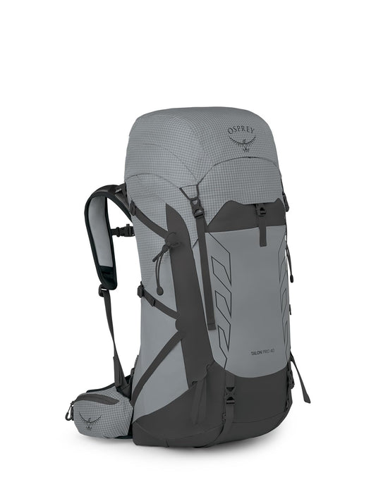 Osprey Talon Pro 40L Men's Hiking Backpack with Hipbelt, Silver Lining, L/XL