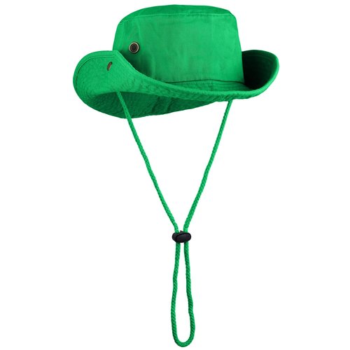Wide Brim Hiking Fishing Safari Boonie Bucket Hats 100% Cotton UV Sun Protection for Men Women Outdoor Activities L/XL Kelly Green