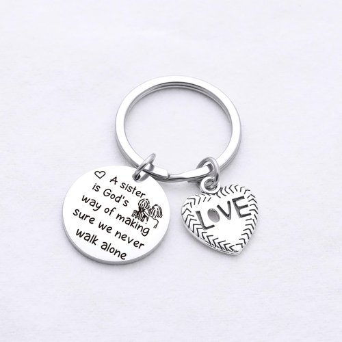 ZQEOU Sister Birthday Keychain Ideas Graduation Jewelry For Big Sister Gift From Brother Stepsister Gift Friendship Gifts For Women Friend Bestie Gifts For Women Best Friend BFF Jewelry
