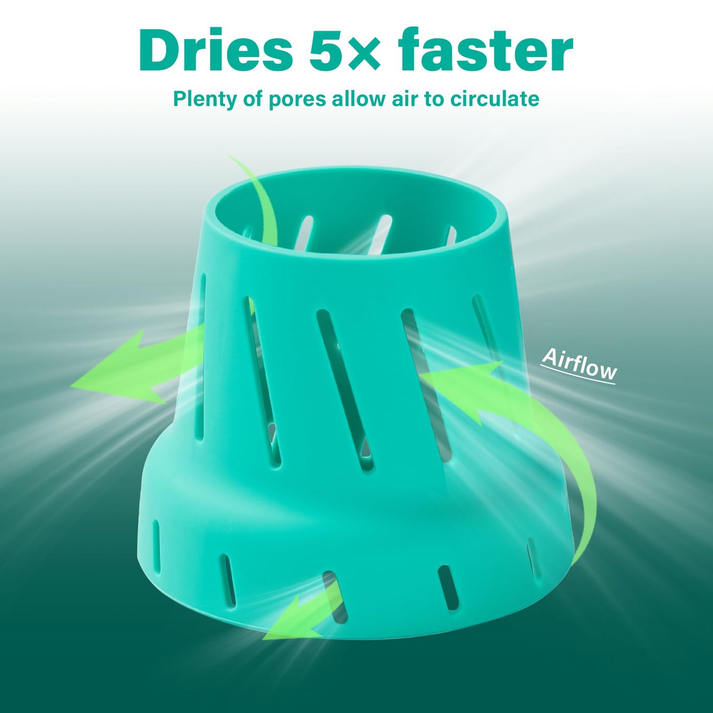 JINIHFW Bottle Drying Rack,Faster Dry Rack Dryer and Coaster for Stanley Cup Accessories,Water Bottle Drying Rack Fits Tumbler, Travel Mugs (Teal,4PACK)