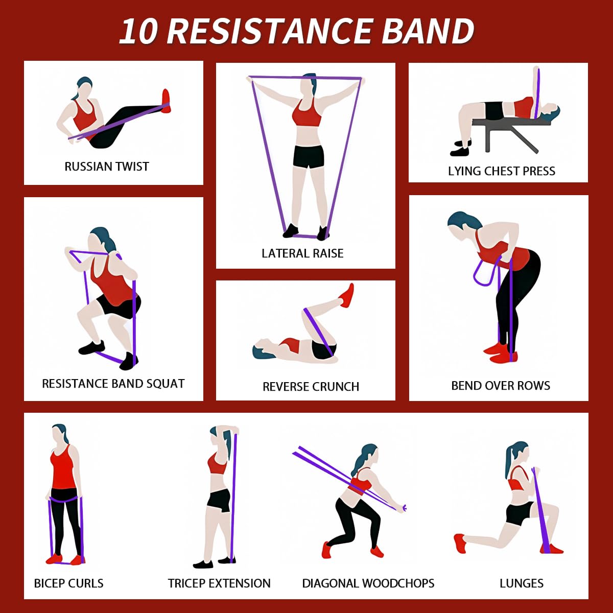 WHATAFIT Resistance Bands, Pull Up Assistance Bands, Exercise Bands, Workout Bands Set for Men and Women Home Fitness, Body Stretching, Strength Training, Physical Therapy