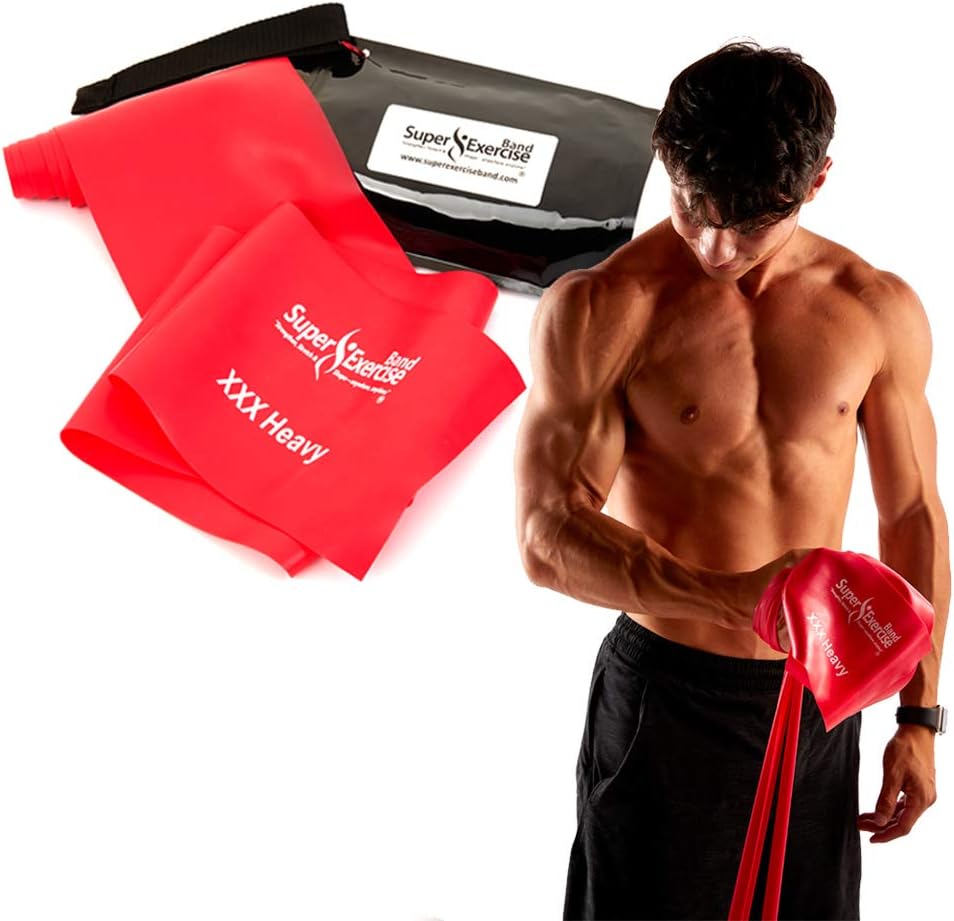 7Ft Long Resistance Bands for Stretching - Resistance Bands Set with Door Anchor - Exercise Bands Including Carry Pouch, E-Book & App - Latex-Free Workout Bands