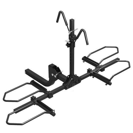 MEEVIZ 2 Bike Racks for Tow Hitch 180 lbs Capacity for Bikes, Electric eBikes, Fat Tire, Road Bikes and MTB, Tilting Folding E-Bike Rack for Car SUV Pickup Truck RV Camper - 2 inch Receiver